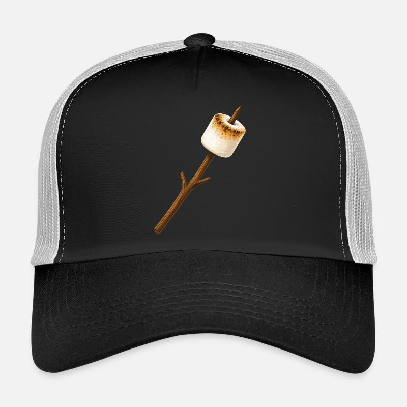 Roasted marshmallow on a stick Trucker Cap