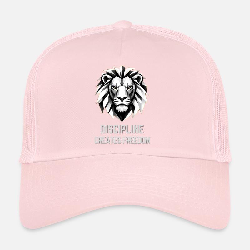 Discipline Creates Freedom Lion Trucker Cap