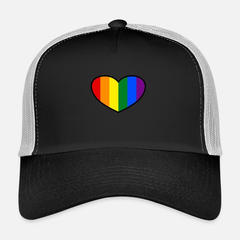 Pride Flagge Herz Trucker Cap