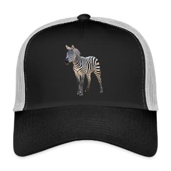 Zebra - Trucker Cap - Schwarz/Steingrau - Vorne