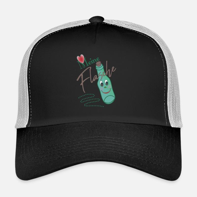 Flasche - Trucker Cap - Schwarz/Steingrau