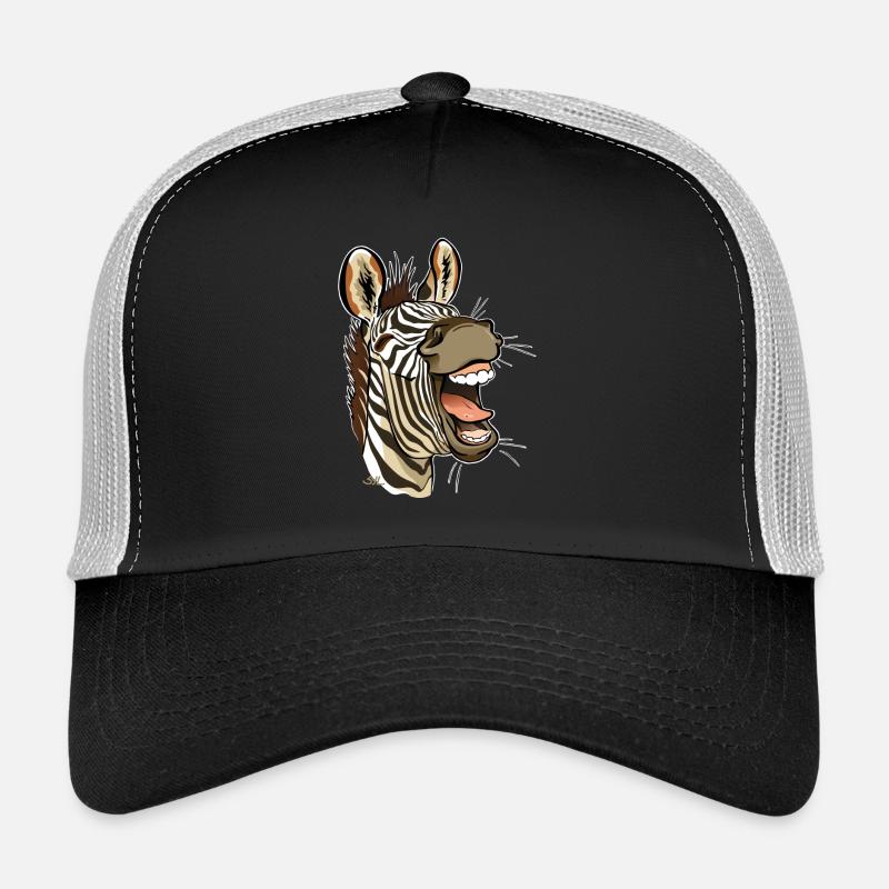 Laughing Zebra (white edges) Trucker Cap