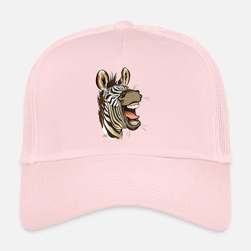 Laughing Zebra (white edges) Trucker Cap