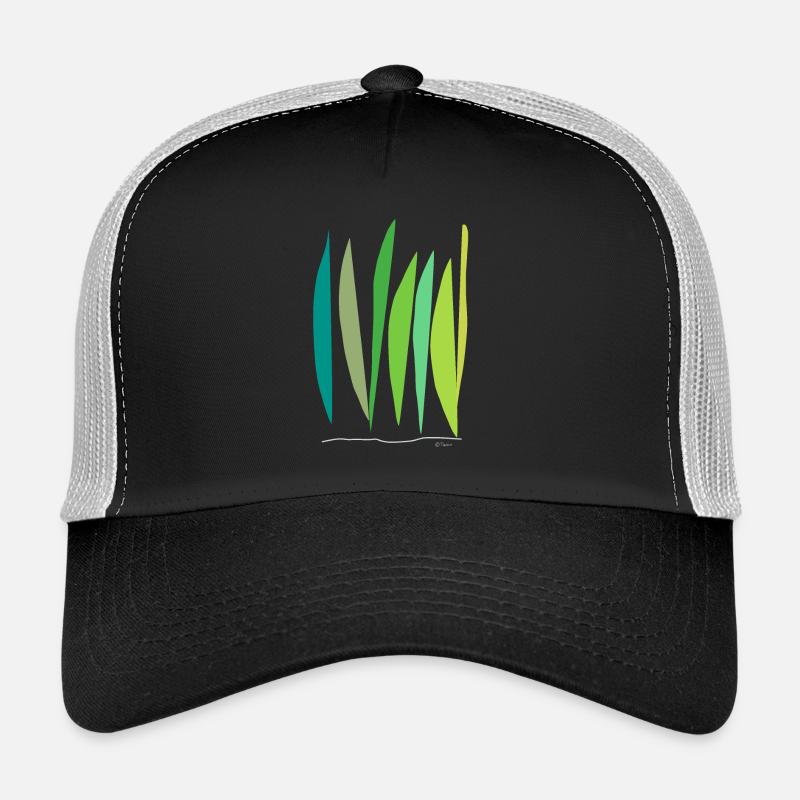 Abstract design Das wachsen der Halme - Trucker Cap - Schwarz/Steingrau