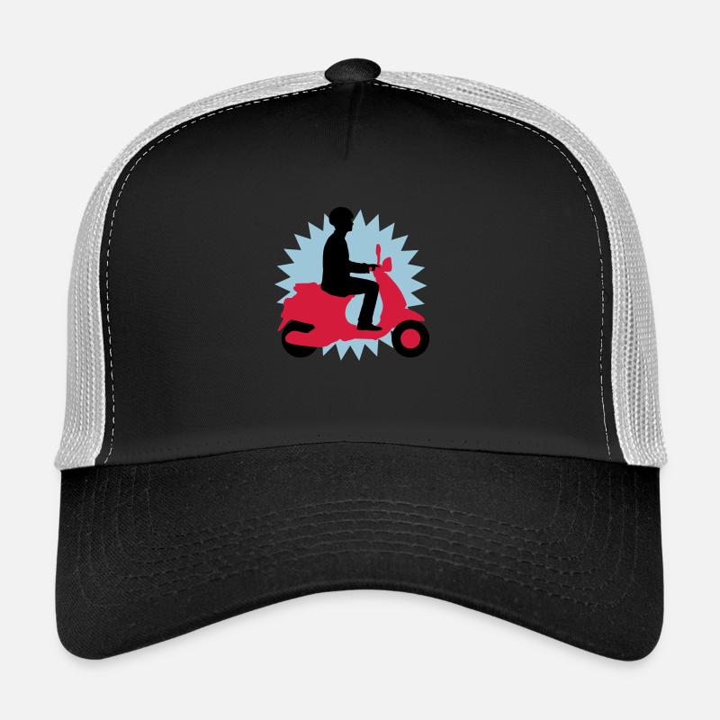 vespa_3c - Trucker Cap - Schwarz/Steingrau