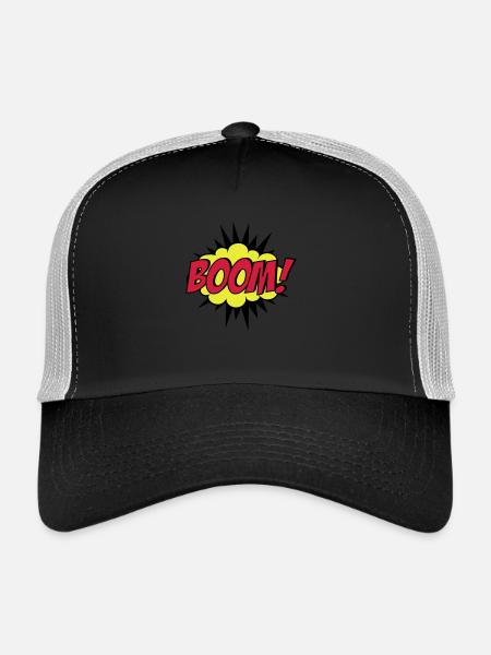 Boom! - Casquette trucker  - noir/gris pierre - Devant