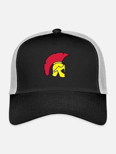 Spartan Helmet - Trucker Cap - black/stone grey - Front
