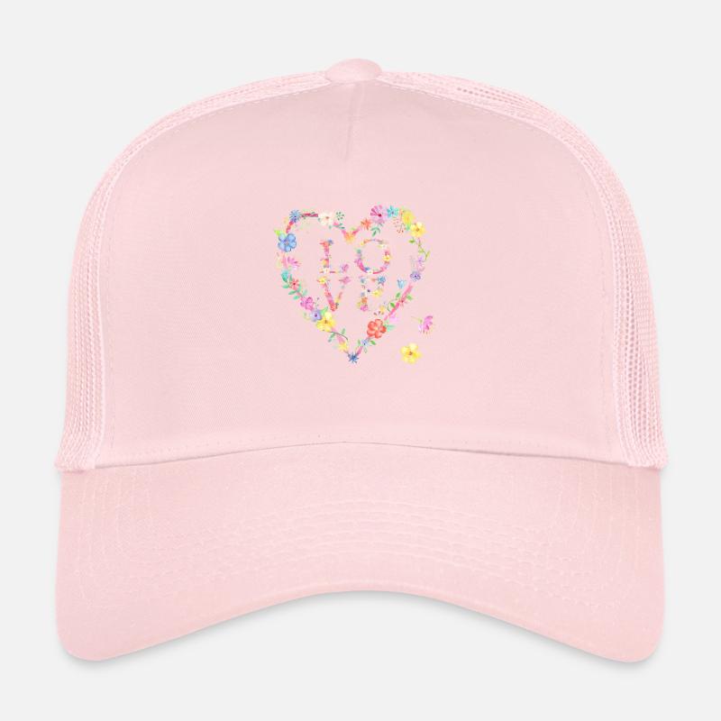 Blüten Herz und Liebe Trucker Cap