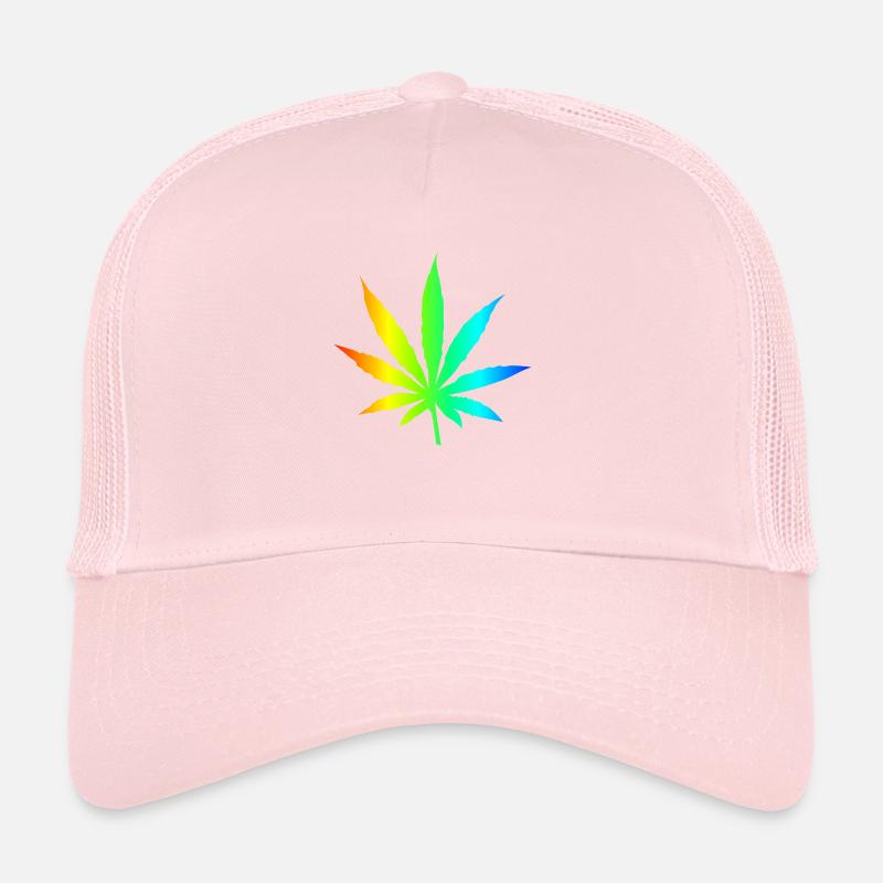 Marihuana-Blatt-Regenbogen Trucker Cap