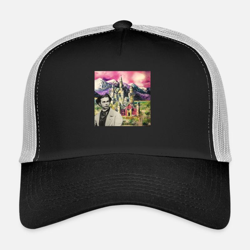 Ludwig und Neuschwanstein - Trucker Cap - Schwarz/Steingrau