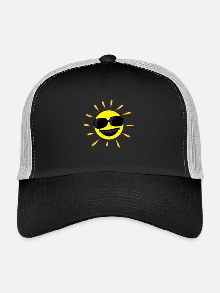 sun_summer_f3 - Trucker Cap - black/stone grey - Front