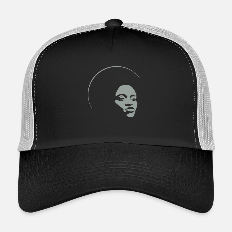 Afrolook - Trucker Cap - Schwarz/Steingrau