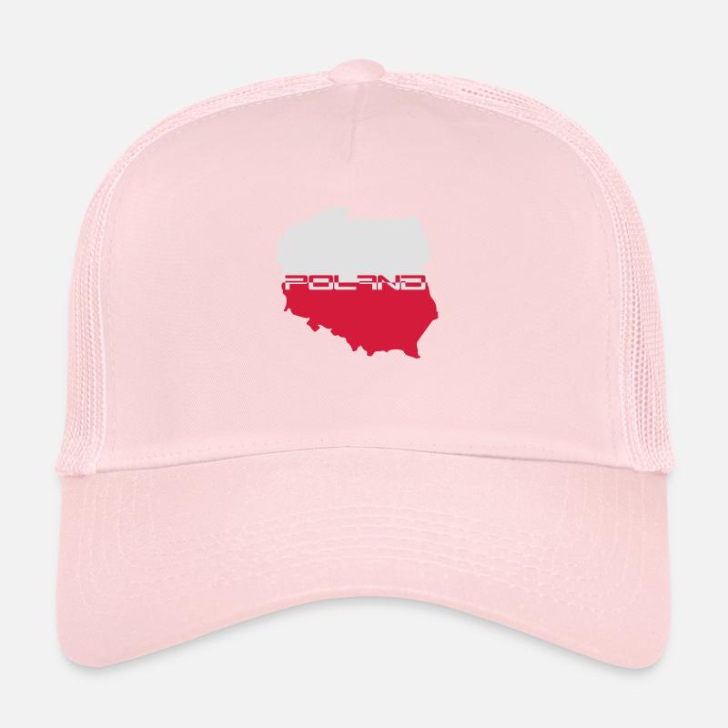 poland poland text cool map WM text team crew goal Trucker Cap