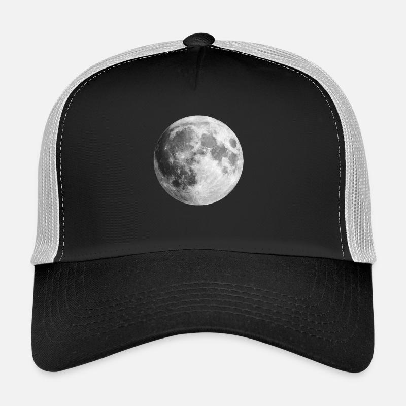 Vollmond Geschenkidee - Trucker Cap - Schwarz/Steingrau