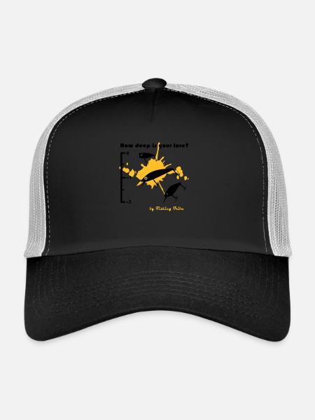 T-shirt How deep is your lure - Casquette trucker  - noir/gris pierre - Devant
