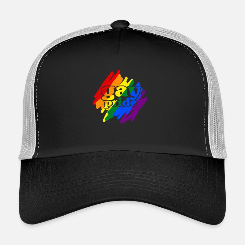 Gay__N006 - Casquette trucker  - noir/gris pierre