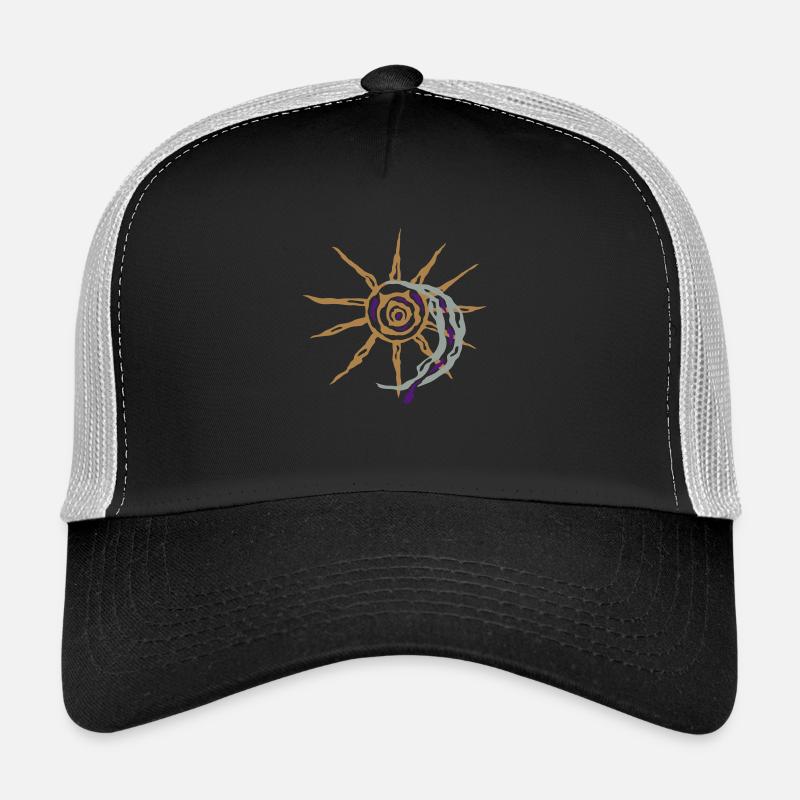 sun and moon - Trucker Cap - black/stone grey