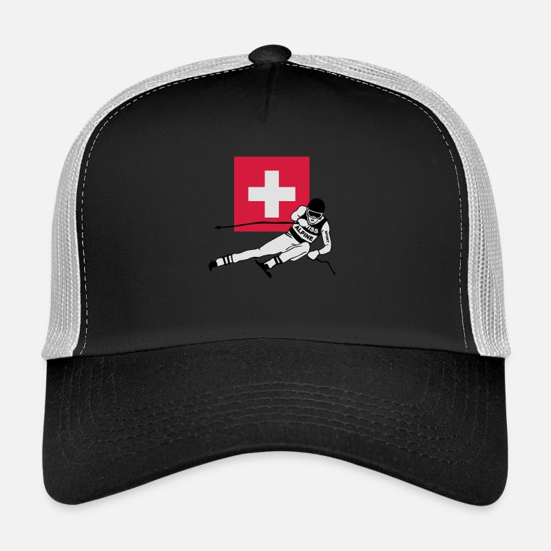 ski - alpine - apres - Schweiz - Trucker Cap - black/stone grey