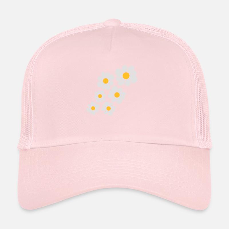 pattern design blue flower daisy buttercup daisy b Trucker Cap