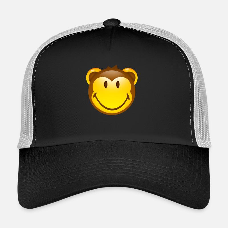 Smiley Monkey - Casquette trucker  - noir/gris pierre