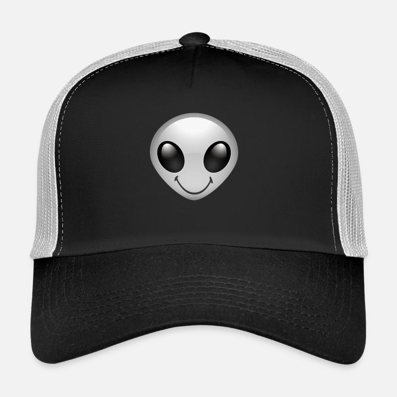 Smiley Alien - Casquette trucker  - noir/gris pierre