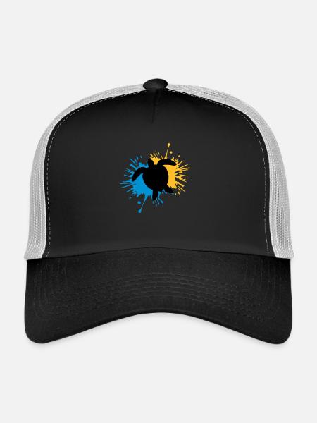 Blob of drops of turtle - Trucker Cap - black/stone grey - Front