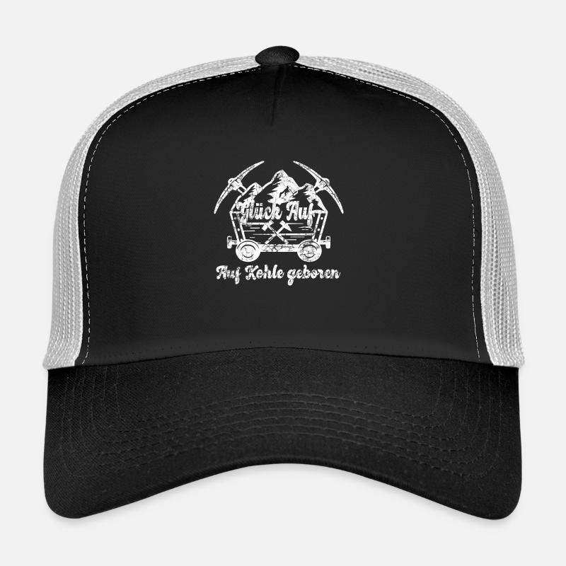 Bergbau alte Lore - Trucker Cap - Schwarz/Steingrau