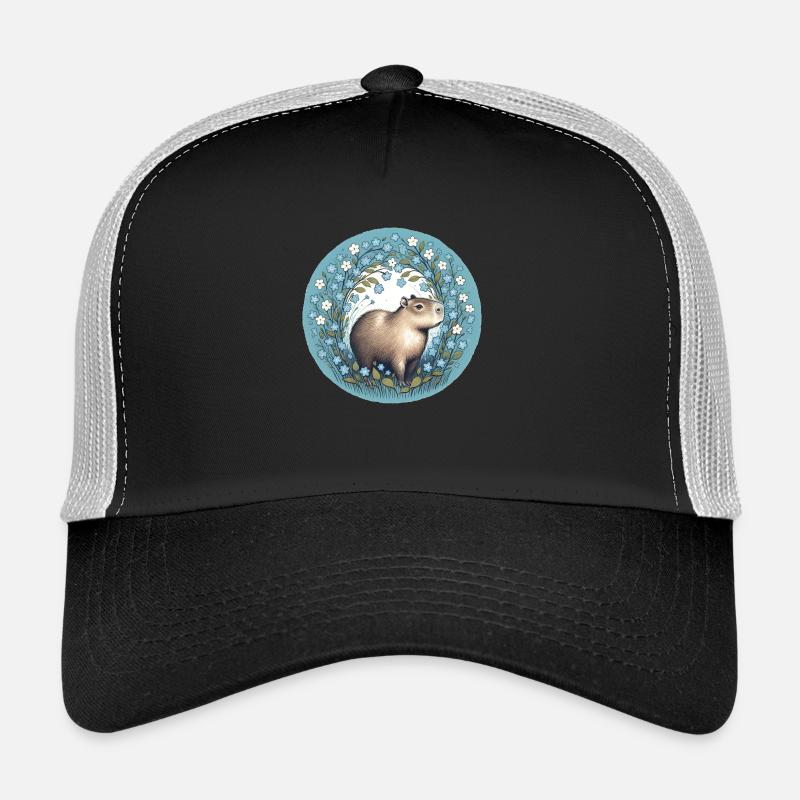 Capybara - Trucker Cap - Schwarz/Steingrau
