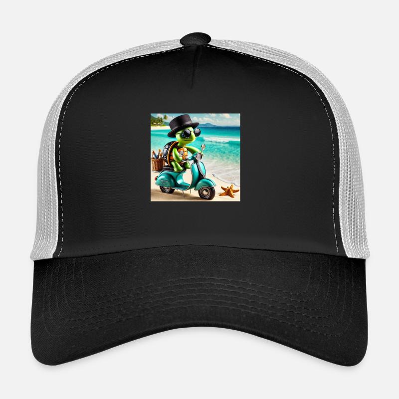 Méchant de plage - Casquette trucker  - noir/gris pierre