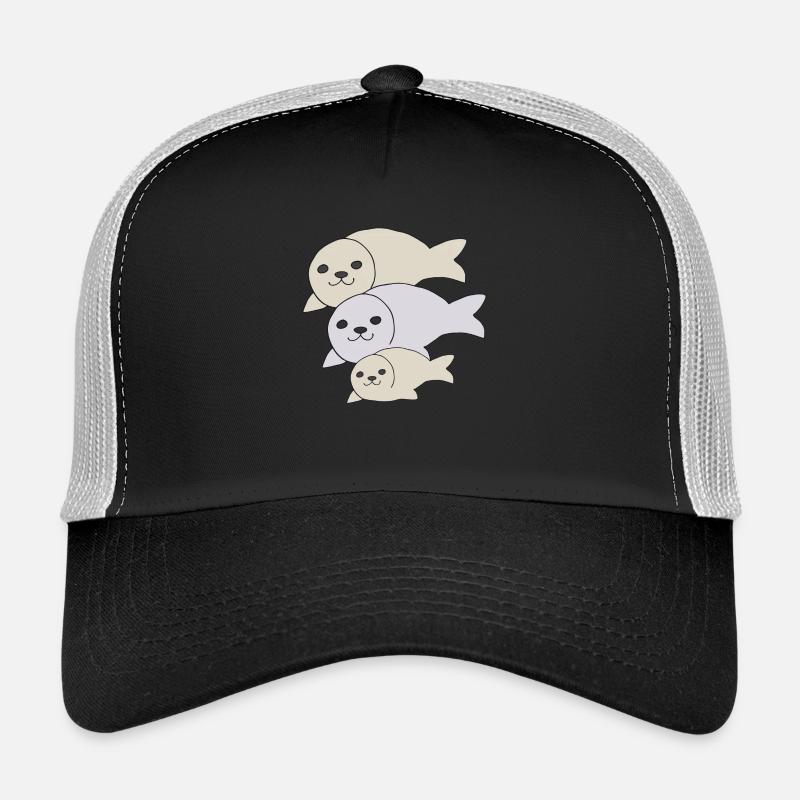 phoque père mère enfant Casquette trucker 