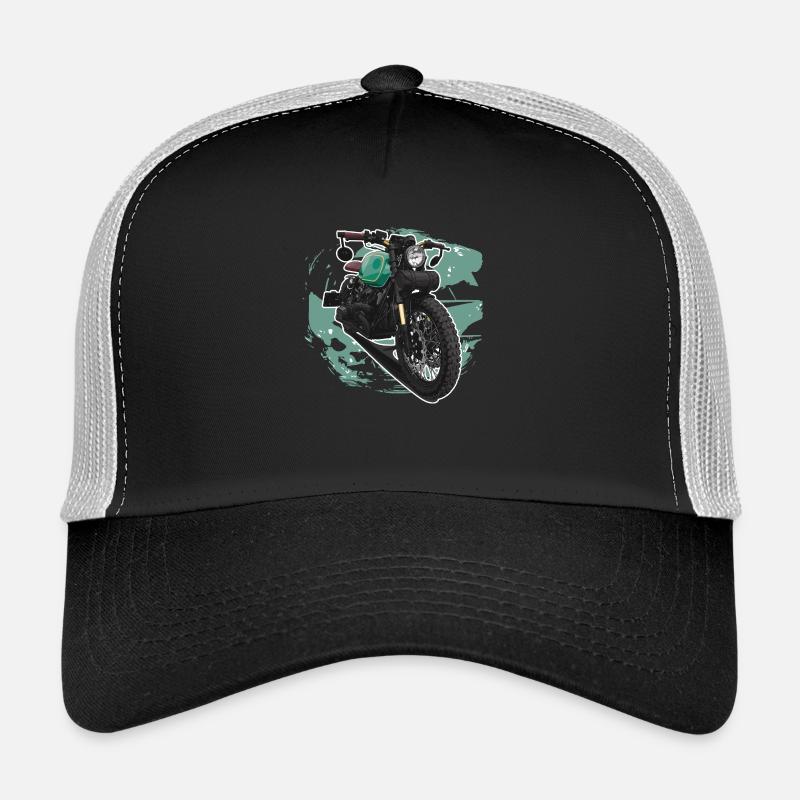 Bobber // Custom // Motorrad - Trucker Cap - Schwarz/Steingrau