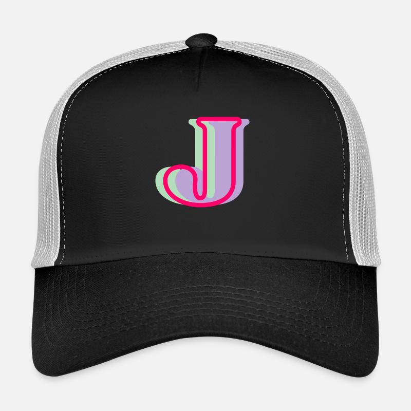 Mehrfarbiger Buchstabe j Trucker Cap