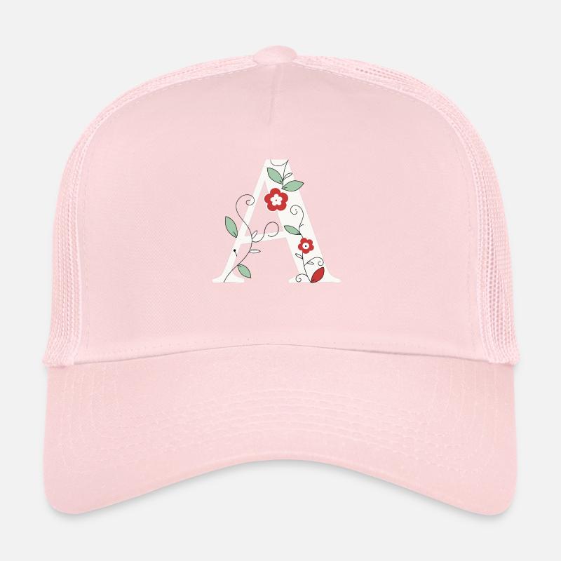 Letter A Monogram Retro Trucker Cap