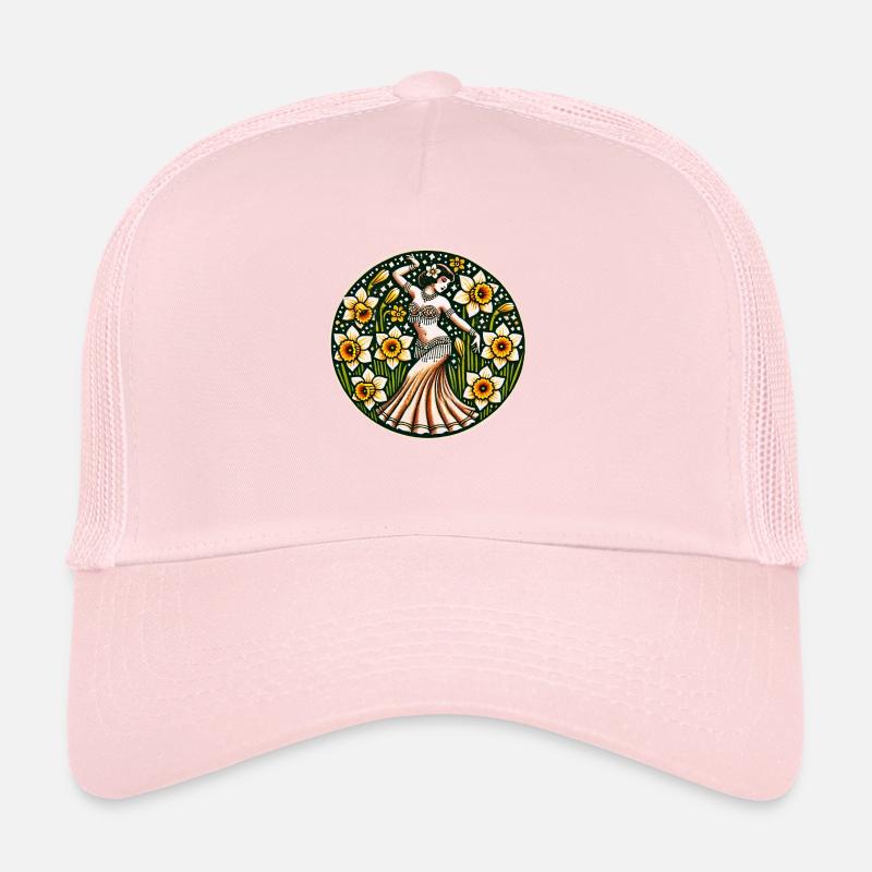 Danseuse du ventre de fleur de jonquille printanière Casquette trucker 