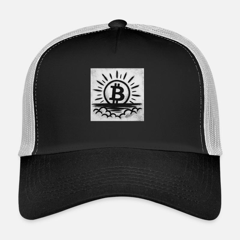 Sun goes up with Bitcoin - Trucker Cap - Schwarz/Steingrau