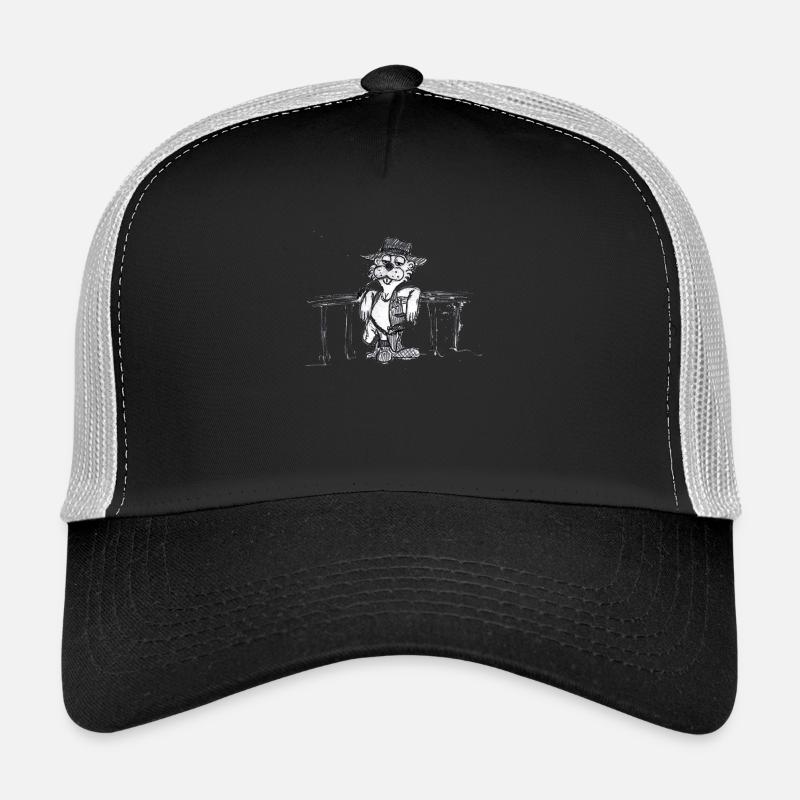 Wild West Biber #NorddeutscheKunst - Trucker Cap - Schwarz/Steingrau