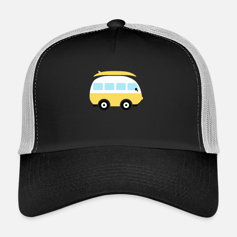 Petit van jaune Casquette trucker 