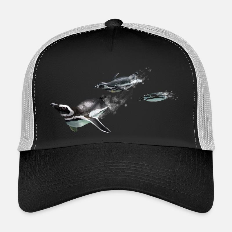 Pinguine - Trucker Cap - Schwarz/Steingrau