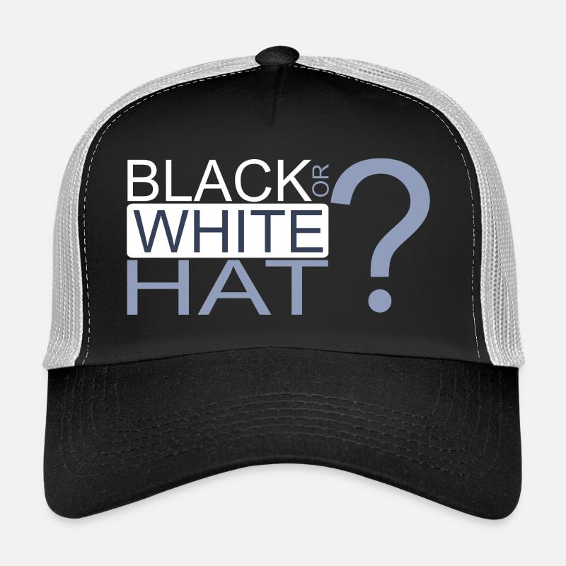 Black or White hat? - Casquette trucker  - noir/gris pierre