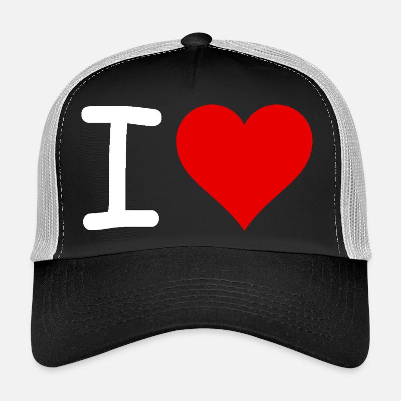 iheart_white Trucker Cap