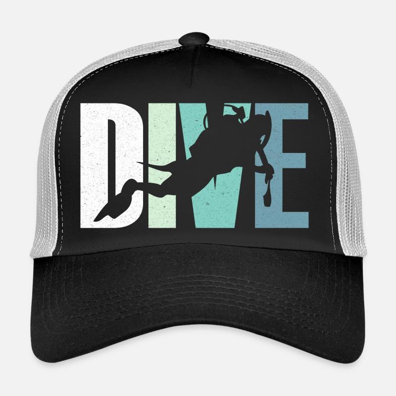 Tauchen Taucher - Trucker Cap - Schwarz/Steingrau