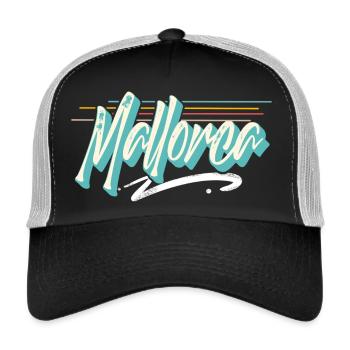 Majorque - Casquette trucker  - noir/gris pierre - Devant
