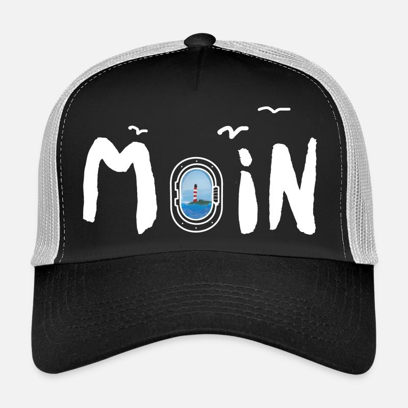 Moin Leuchtturm - Trucker Cap - Schwarz/Steingrau