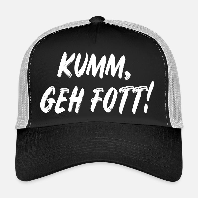 Komm geh fott! - Trucker Cap - Schwarz/Steingrau