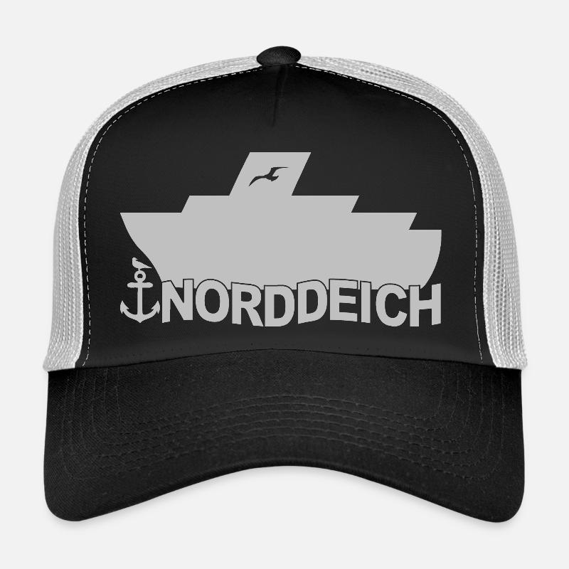 Fähre Norddeich Logo - Trucker Cap - Schwarz/Steingrau