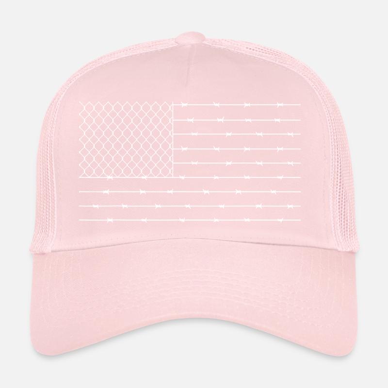 Minimalist Barbed Wire Pattern Trucker Cap