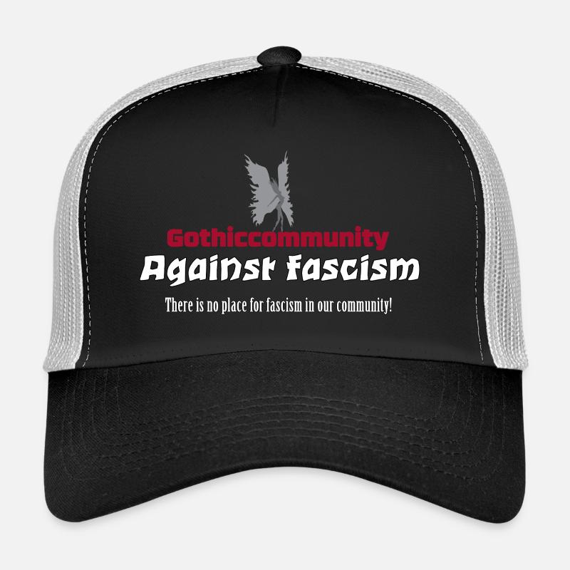 Againstfascism - Trucker Cap - Schwarz/Steingrau