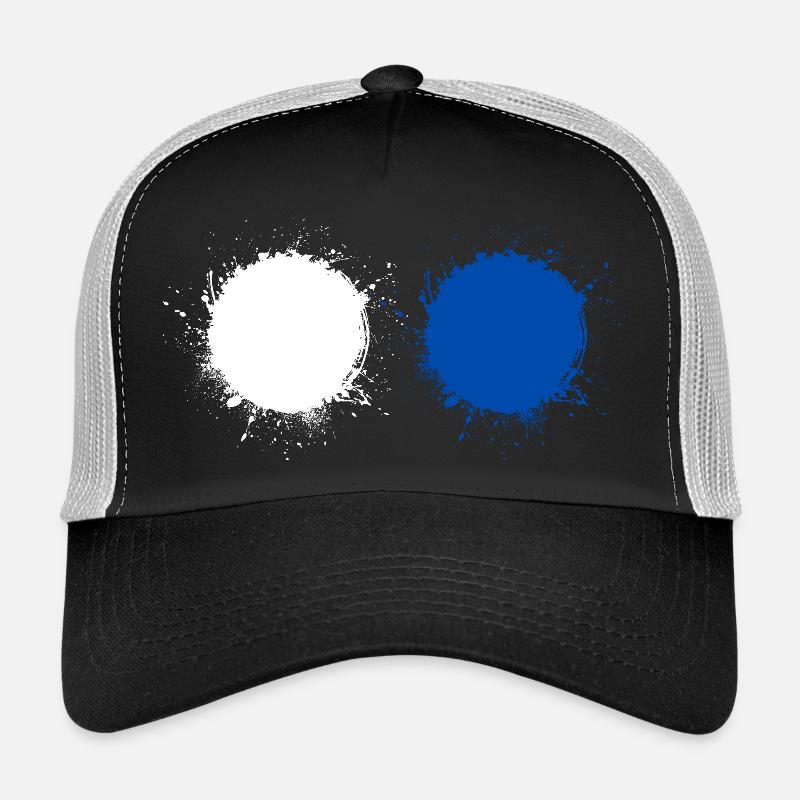 White Blue Trucker Cap