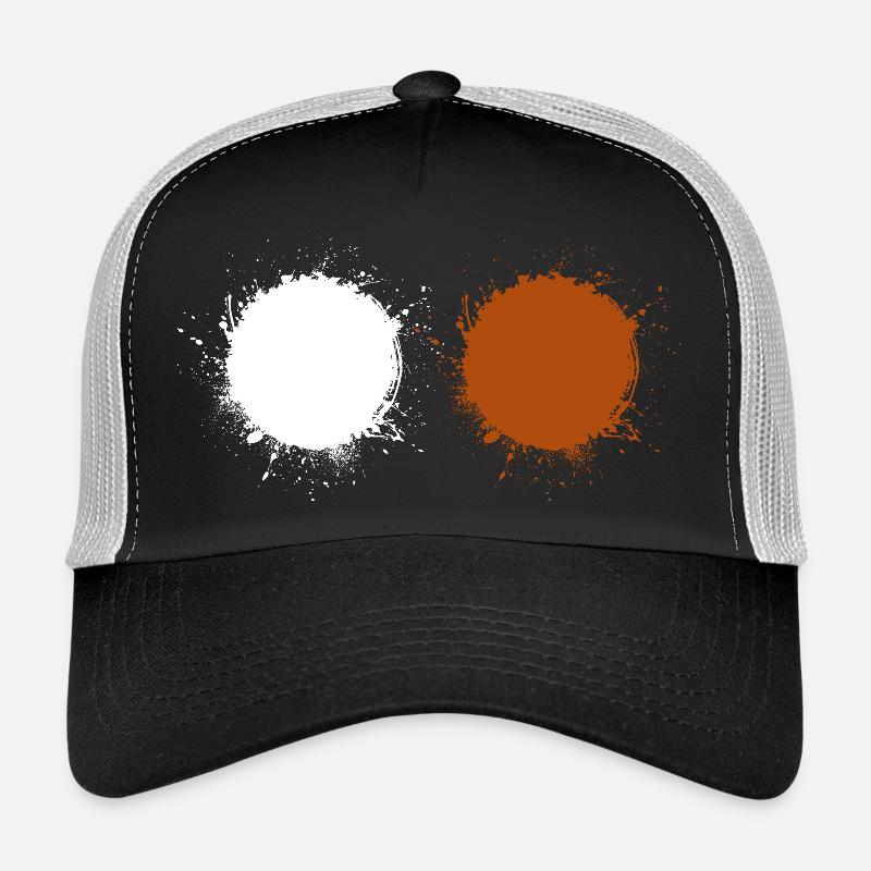 Blanc, Brun Casquette trucker 