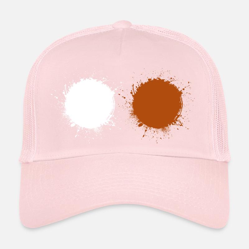 Blanc, Brun Casquette trucker 